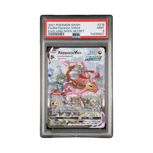 2021 POKEMON SWORD & SHIELD EVOLVING SKIES #218 FA/RAYQUAZA VMAX EVOLVING SKIES-SECRET