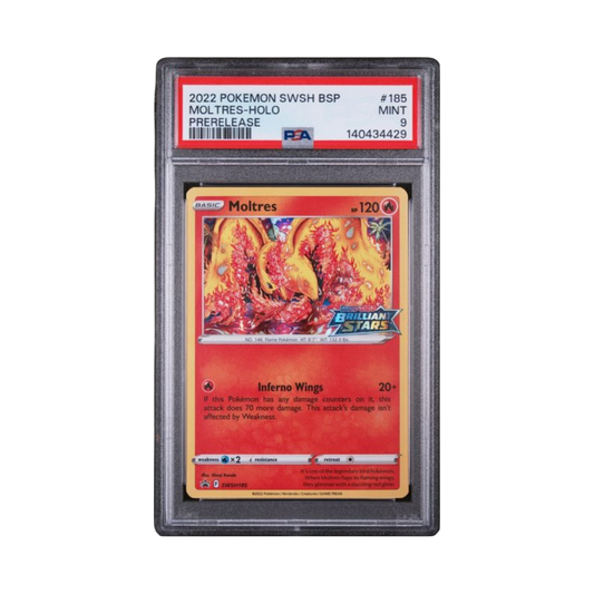 2022 POKEMON SWSH BLACK STAR PROMO #185 MOLTRES-HOLO PRERELEASE
