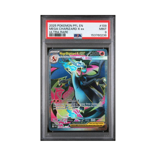 2025 POKEMON PFL EN-PHANTASMAL FLAMES #109 MEGA CHARIZARD X ex ULTRA RARE