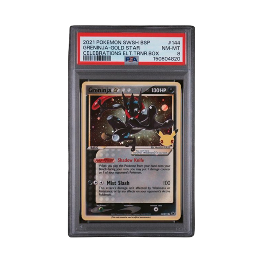 2021 POKEMON SWSH BLACK STAR PROMO #144 GRENINJA-GOLD STAR CELEBRATIONS ELT.TRNR.BOX