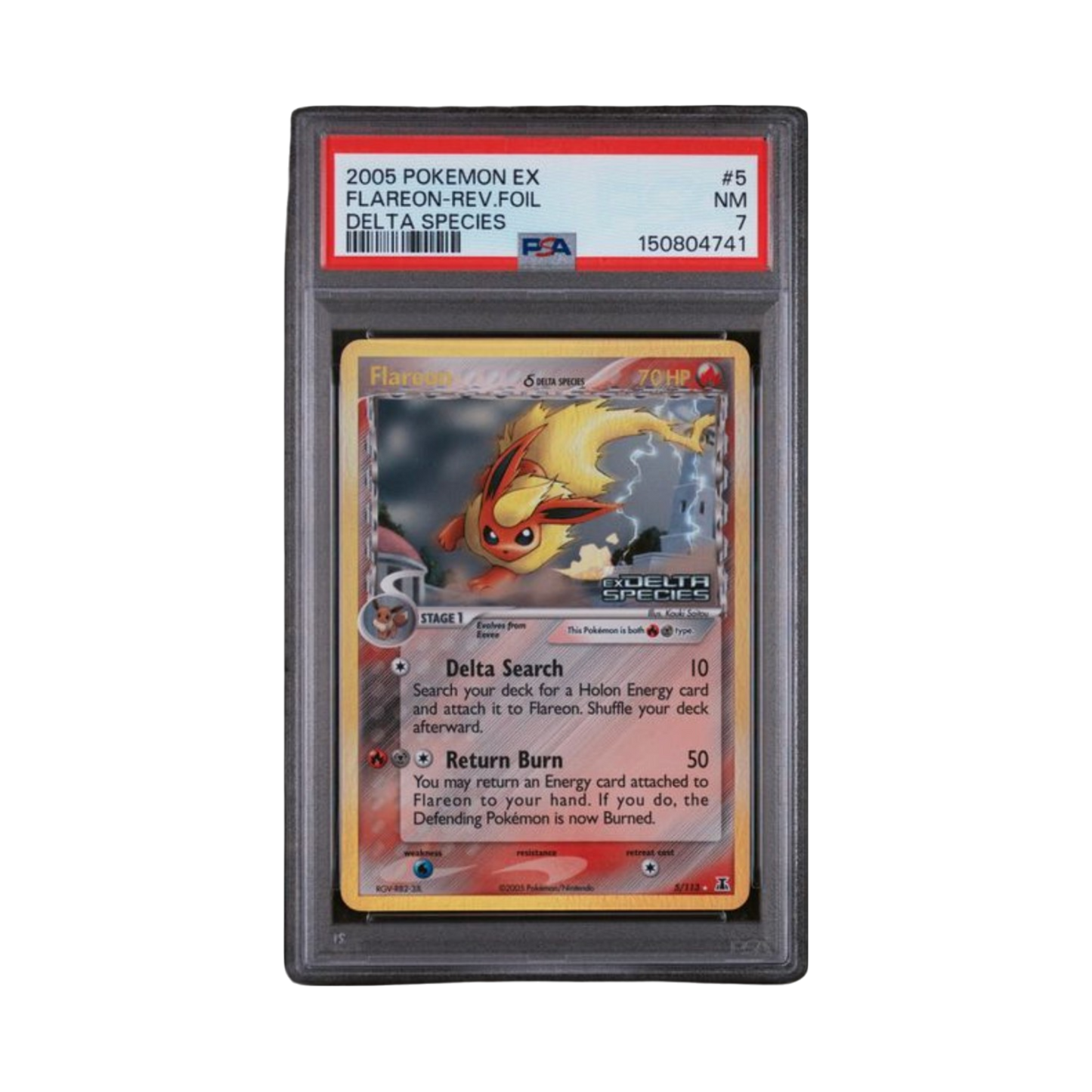 2005 POKEMON EX DELTA SPECIES #5 FLAREON-REV.FOIL DELTA SPECIES