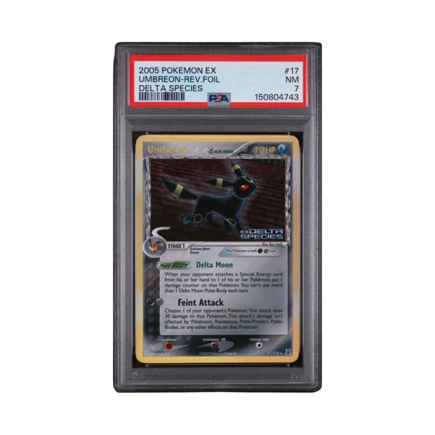 2005 POKEMON EX DELTA SPECIES #17 UMBREON-REV.FOIL DELTA SPECIES