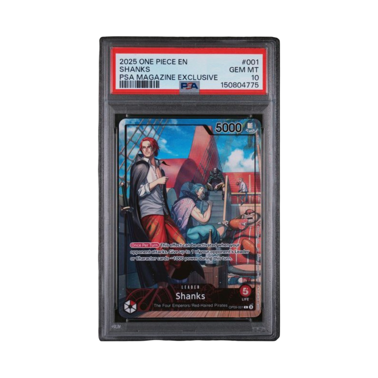 2025 ONE PIECE PROMOS #001 SHANKS PSA MAGAZINE EXCLUSIVE