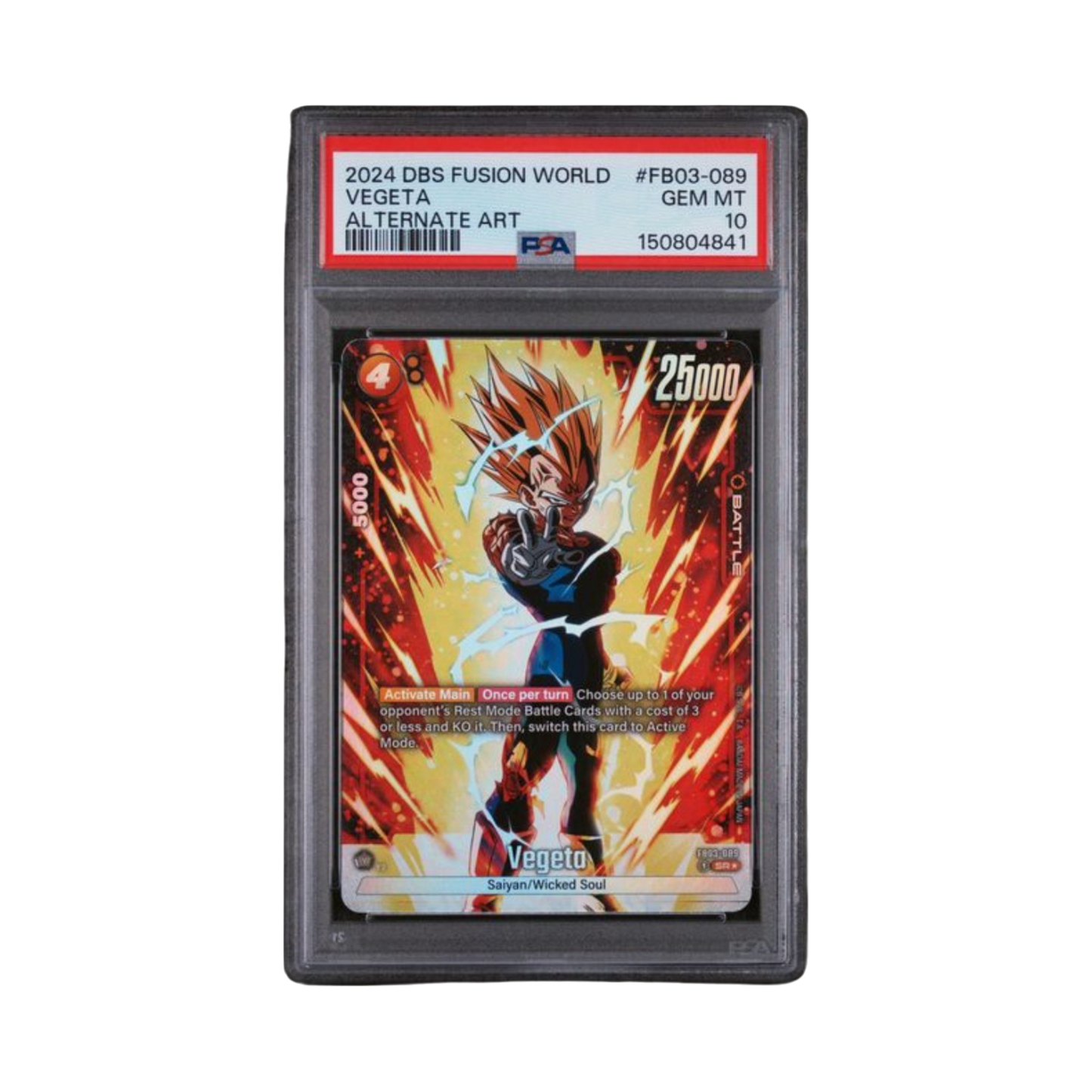 2024 DRAGON BALL SUPER CARD GAME FUSION WORLD RAGING ROAR #FB03-089 VEGETA ALTERNATE ART