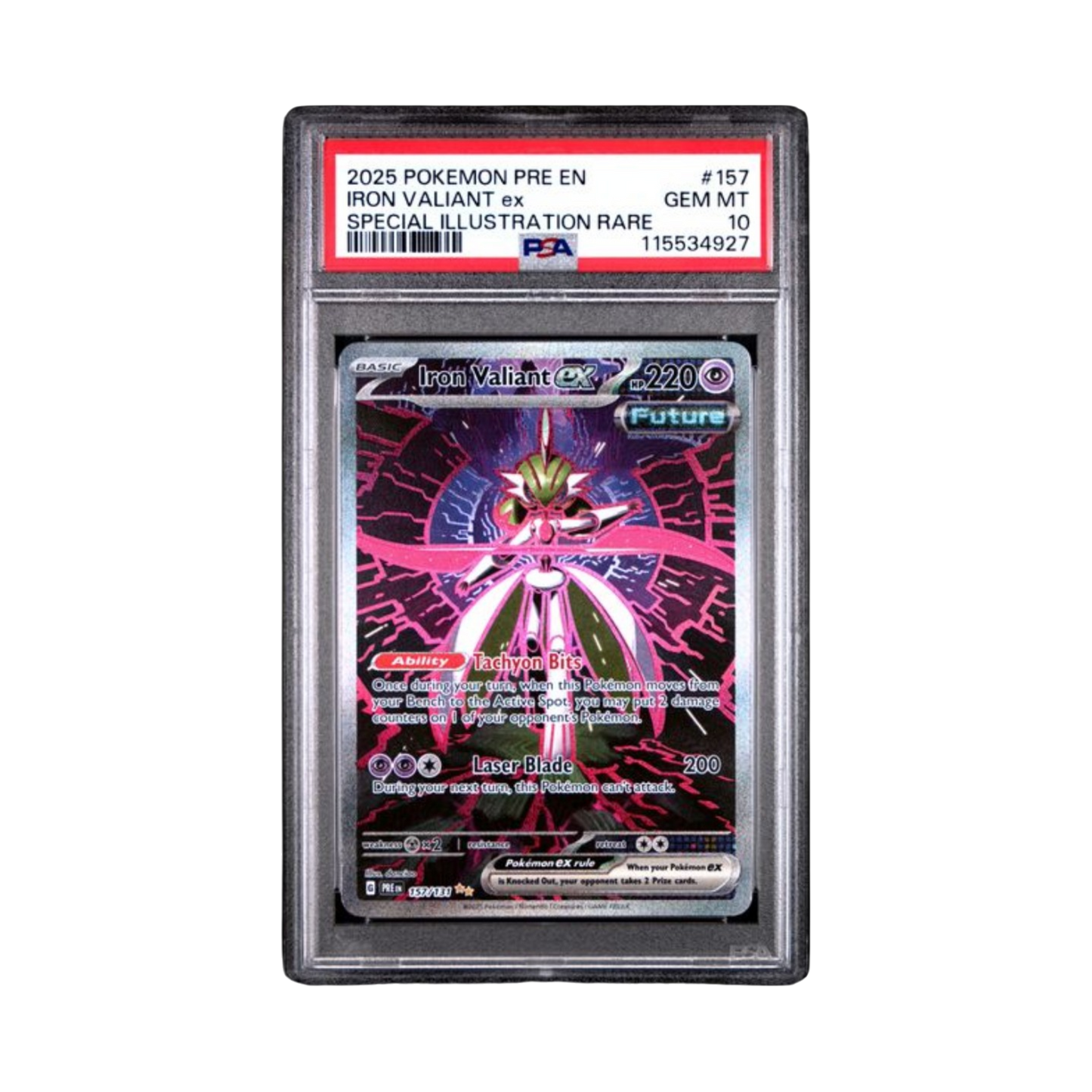 2025 POKEMON PRE EN-PRISMATIC EVOLUTIONS #157 IRON VALIANT ex SPECIAL ILLUSTRATION RARE