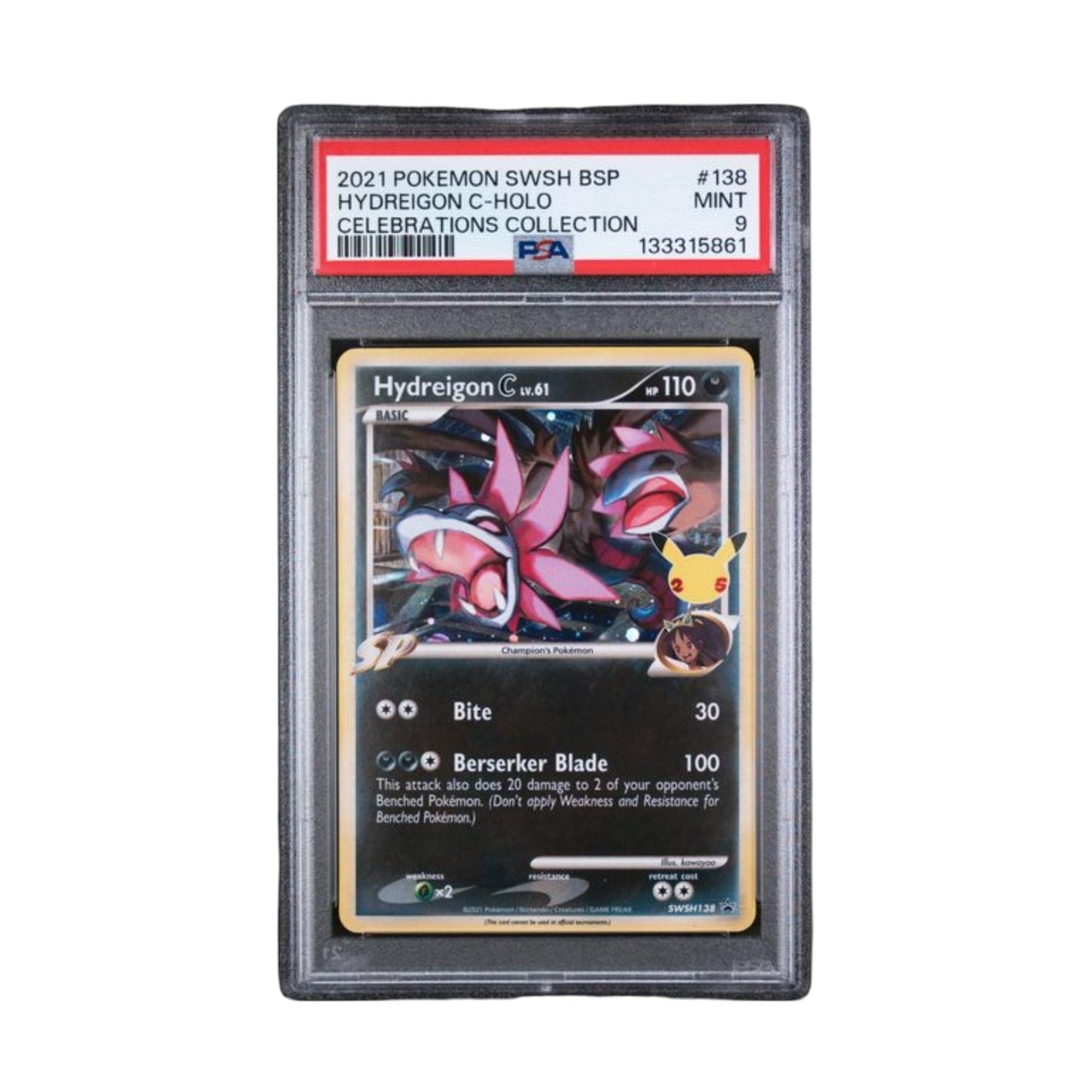 2021 POKEMON SWSH BLACK STAR PROMO #138 HYDREIGON C-HOLO CELEBRATIONS COLLECTION