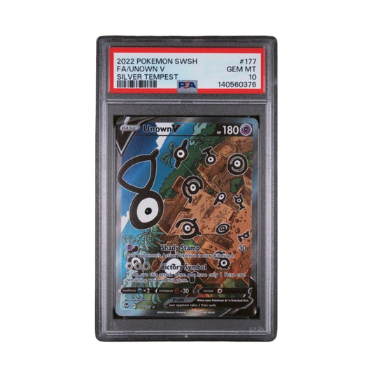2022 POKEMON SWORD & SHIELD SILVER TEMPEST #177 FA/UNOWN V SILVER TEMPEST