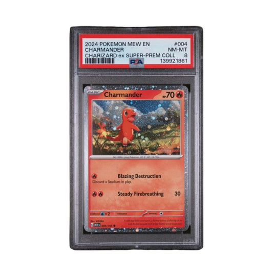 2024 POKEMON MEW EN-151 #004 CHARMANDER CHARIZARD ex SUPER-PREM COLL