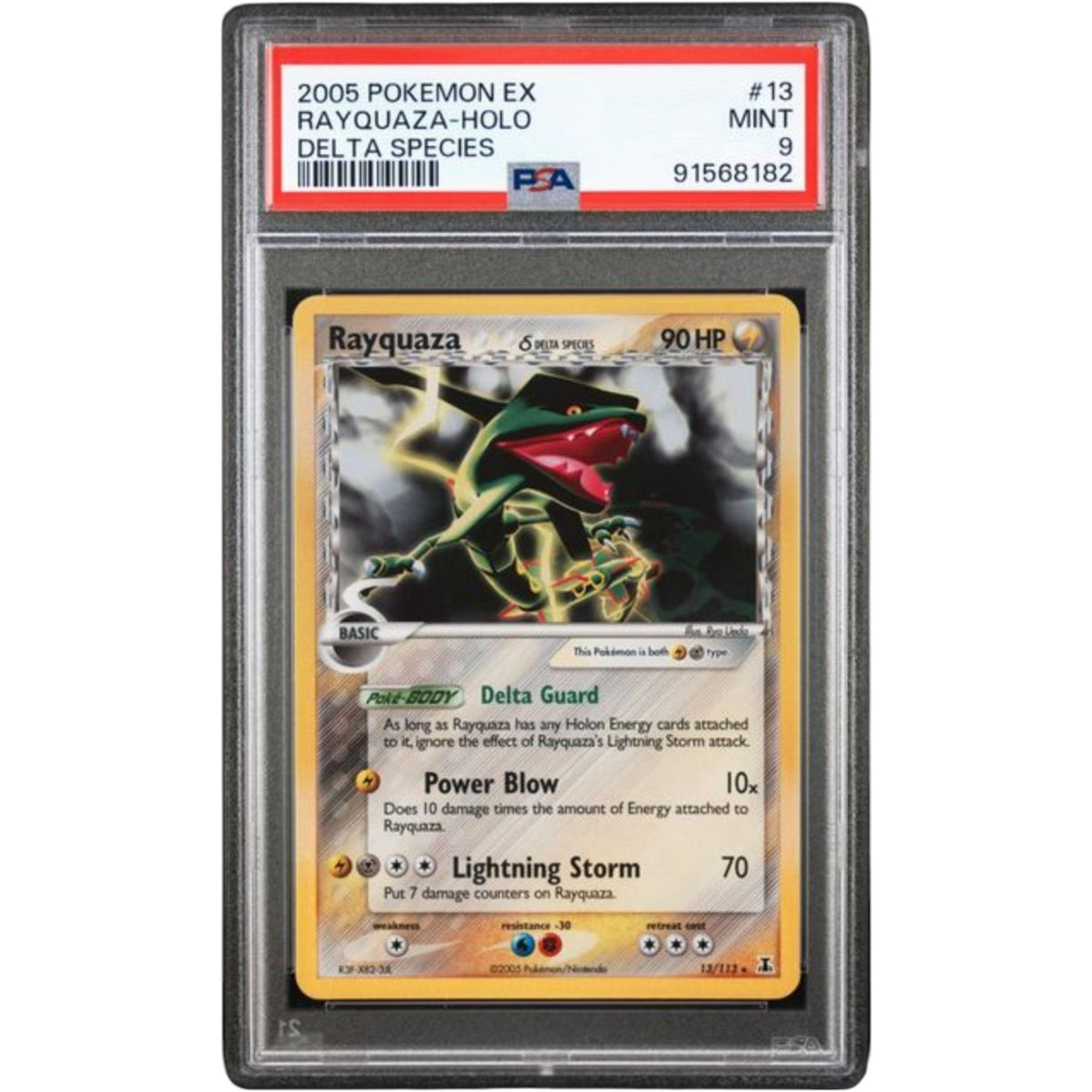 2005 POKEMON EX DELTA SPECIES #13 RAYQUAZA-HOLO DELTA SPECIES
