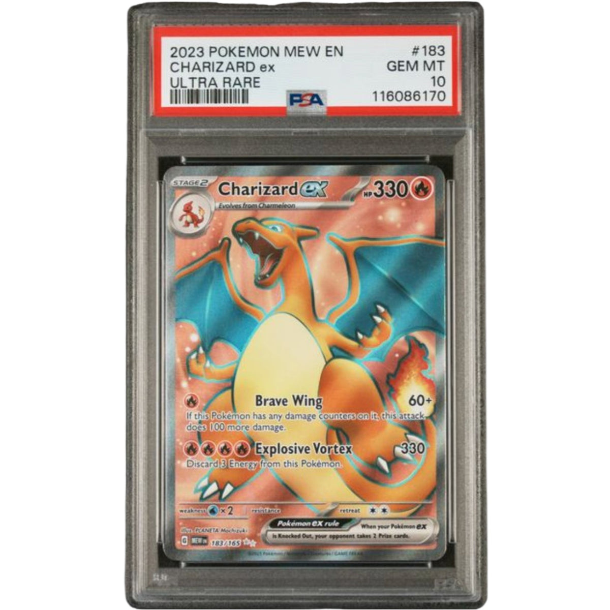 2023 POKEMON MEW EN-151 #183 CHARIZARD ex ULTRA RARE