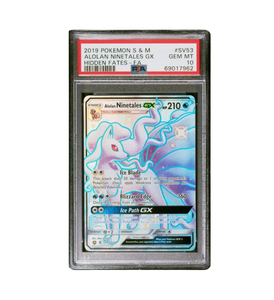 2019 POKEMON SUN & MOON HIDDEN FATES #SV53 ALOLAN NINETALES GX HIDDEN FATES-FA