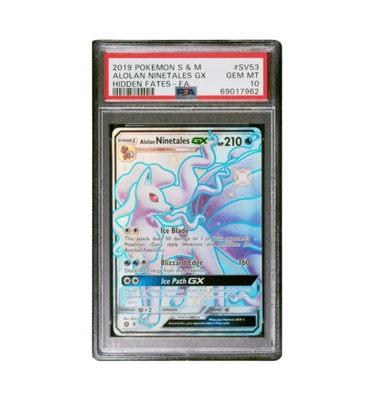 2019 POKEMON SUN & MOON HIDDEN FATES #SV53 ALOLAN NINETALES GX HIDDEN FATES-FA