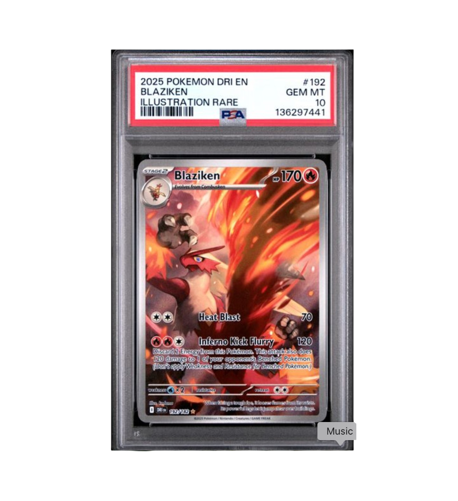 2025 POKEMON DRI EN-DESTINED RIVALS #192 BLAZIKEN ILLUSTRATION RARE