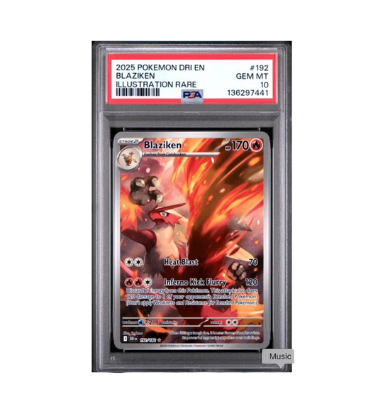 2025 POKEMON DRI EN-DESTINED RIVALS #192 BLAZIKEN ILLUSTRATION RARE