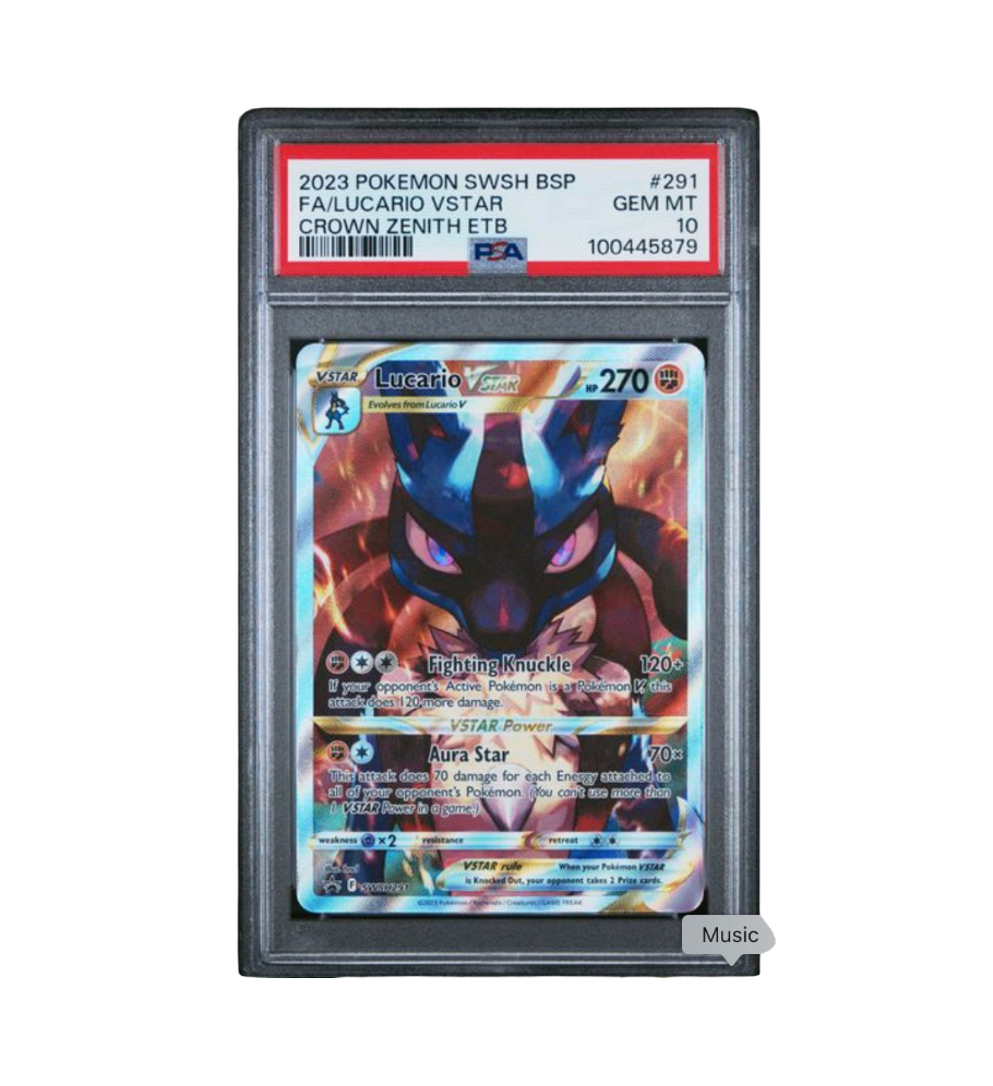 2023 POKEMON SWSH BLACK STAR PROMO #291 FA/LUCARIO VSTAR CROWN ZENITH ETB