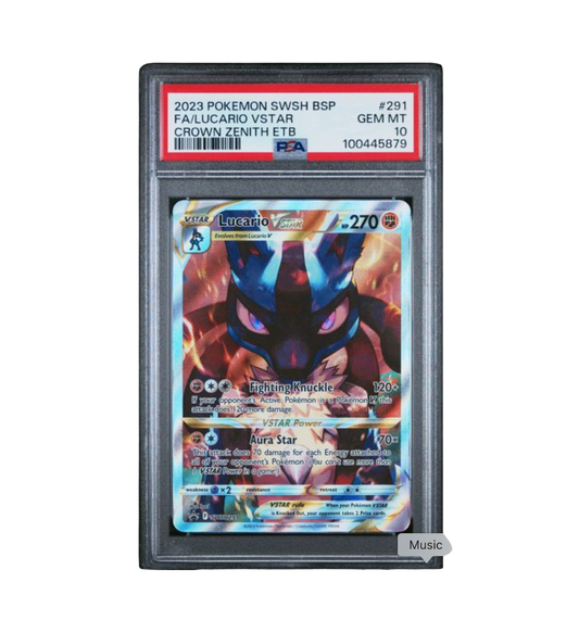 2023 POKEMON SWSH BLACK STAR PROMO #291 FA/LUCARIO VSTAR CROWN ZENITH ETB