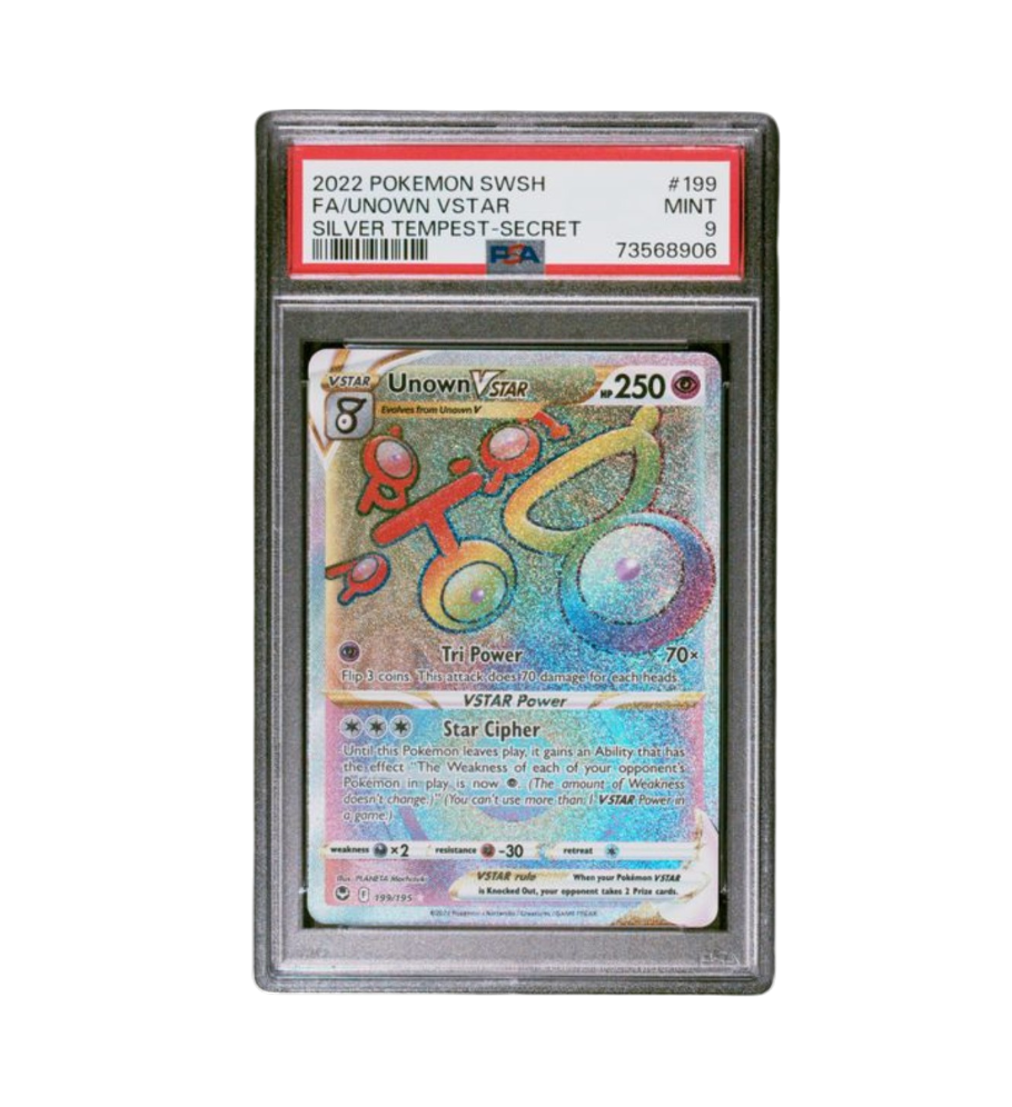 2022 POKEMON SWORD & SHIELD SILVER TEMPEST #199 FA/UNOWN VSTAR SILVER TEMPEST-SECRET
