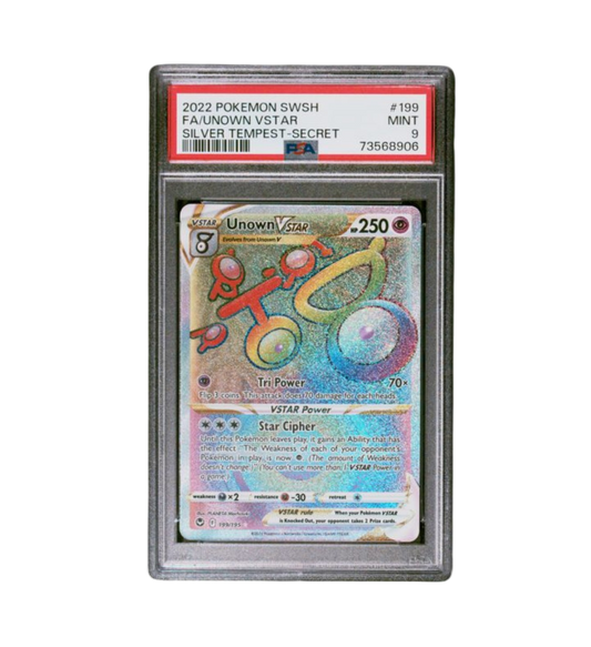 2022 POKEMON SWORD & SHIELD SILVER TEMPEST #199 FA/UNOWN VSTAR SILVER TEMPEST-SECRET